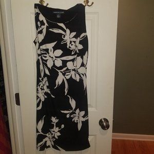 American Living Sleeveless Floral A-Line Black & White Dress Size 2